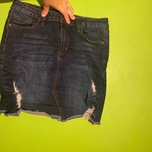 2 denim skirts